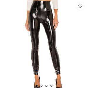 Patent leather Spanx leggings